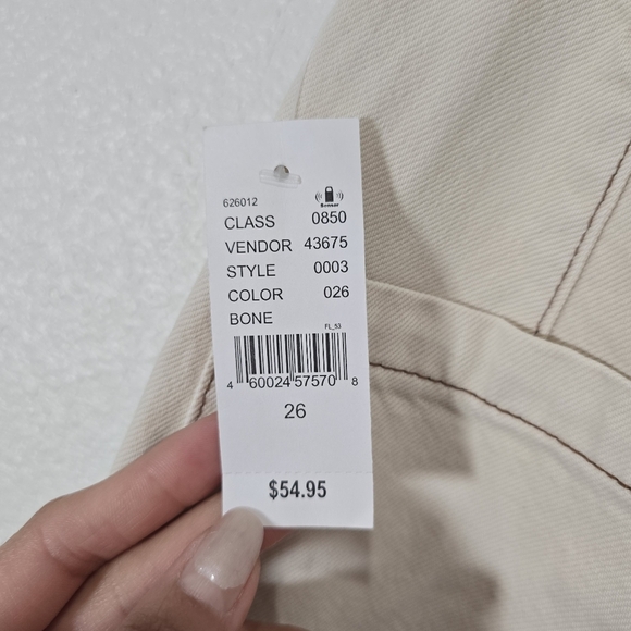 NWT Pacsun Size 26 Wide Leg Carpenter Pants Jeans Utility Loose High Waist‎ Bone - Picture 10 of 11